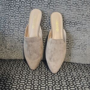 Dream Pairs Women's Suede Tan Mules